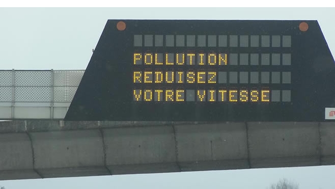 Pollution: réduction de vitesse obligatoire sur les routes du Nord et du Pas-de-Calais