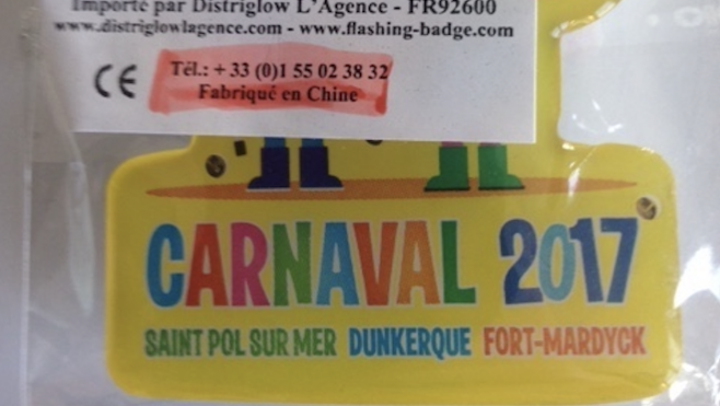 Carnaval de Dunkerque : le pin's chinois qui passe mal au Front National