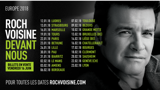 Roch Voisine en concert à Bethune et Lille.