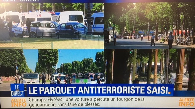 Les Champs Elysées ont été la cible d'un attentat cet après-midi. Le terroriste est mort.