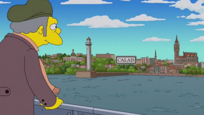 Calais apparaît dans un épisode des Simpsons