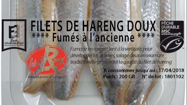 Label rouge pour les filets de hareng doux fumés à l’ancienne de chez Emile Fournier et Fils