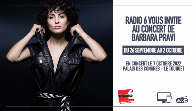 2 invitations pour le concert de Barbara Pravi à gagner avec Radio 6