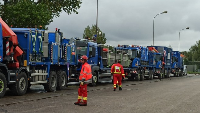 A Bourbourg, l’installation de matériels pour l’exercice de sécurité nucléaire a débuté