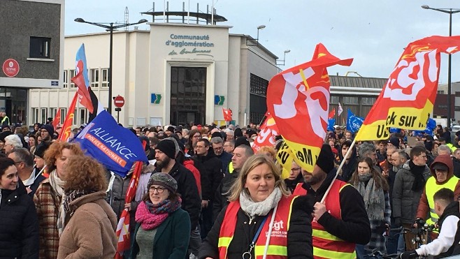 Réforme des retraites : à Boulogne, jusqu'à 8500 personnes pour la deuxième manifestation.