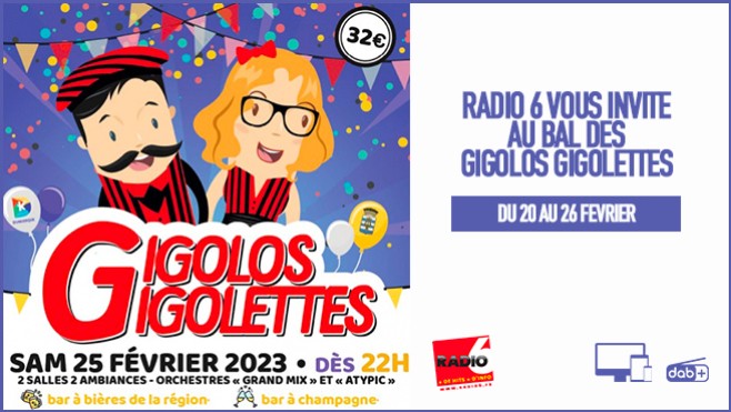 Radio 6 vous offre vos billets pour le bal des Gigolos Gigolettes