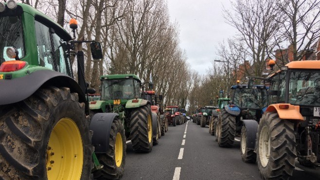 Une action des agriculteurs au Touquet ce vendredi après-midi