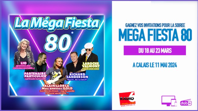 Méga Fiesta 80, vos places à gagner en écoutant Radio 6