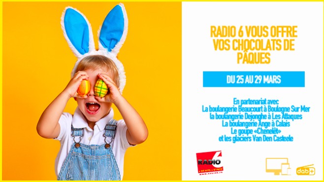 Gagnez vos chocolats de Pâques en écoutant Radio 6