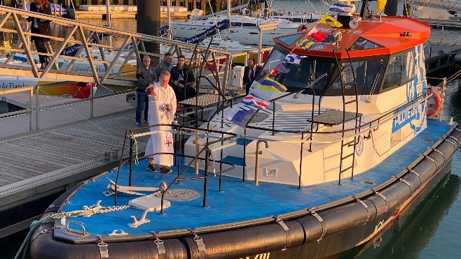 A Dunkerque, la nouvelle pilotine P18 a été baptisée du nom de Rose.