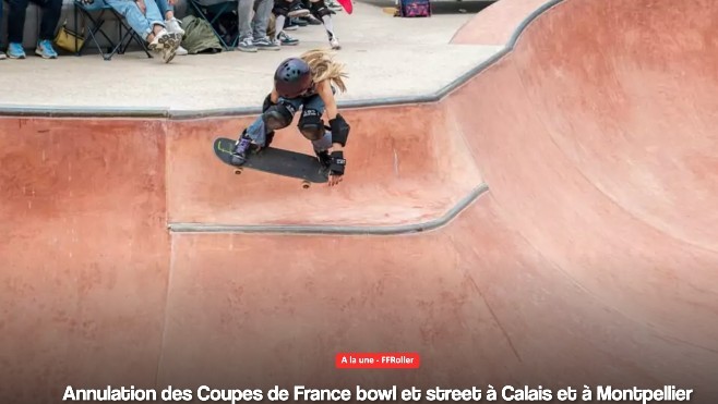 Annulation de la Coupe de France de Bowl qui devait se tenir au Skatepark de Calais.