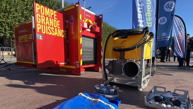 Les pompiers du Pas de Calais se dotent de 4 pompes grande puissance anti-inondations et incendies.
