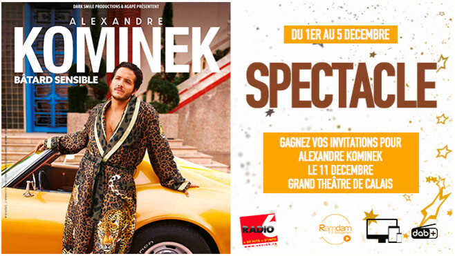 Grand jeu de noël - Radio 6 vous offre vos places pour aller applaudir Alexandre Kominek à Calais le 11 décembre
