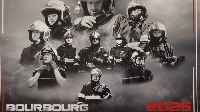 Le calendrier 2026 des sapeurs-pompiers de Bourbourg aux 16ièmes de finale du concours des plus beaux calendriers de France.