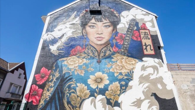 L’œuvre calaisienne de l’artiste Flow élue plus belle œuvre de 2025 et remporte le Golden Street-Art