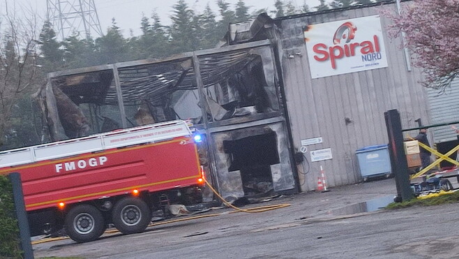 Spycker : l'entreprise Spiral Nord touchée par un incendie durant la nuit 