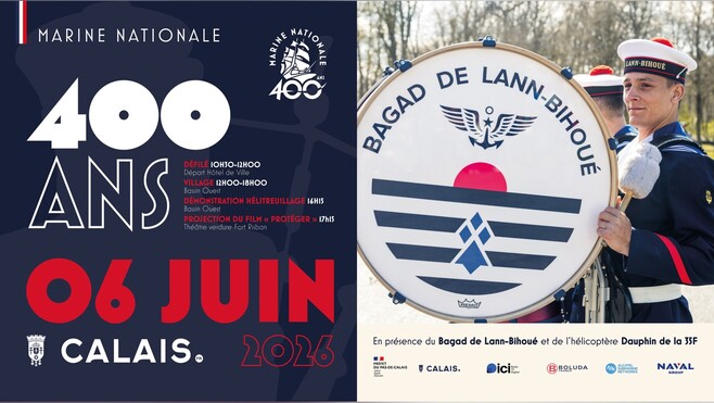 La Marine nationale fait escale à Calais pour ses 400 ans, ce samedi !