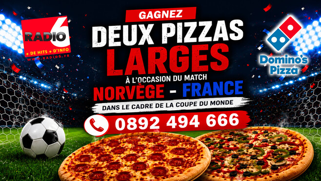 Gagnez votre pizza à l'occasion de Norvège - France