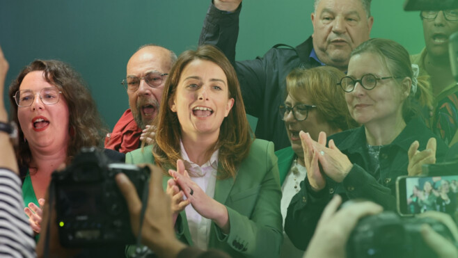 Marine Tondelier en visite à Berck lundi dans le cadre de sa campagne présidentielle