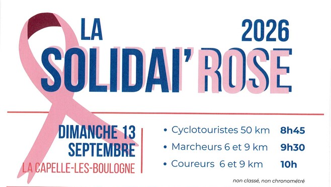 La Solidai'Rose revient à La Capelle-lès-Boulogne : une journée sportive et solidaire contre le cancer du sein