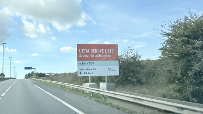 A16 : attention aux travaux entre Marquise et Leulinghen-Bernes dès lundi, voici ce qui change