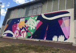 Calais: la fresque street art inspirée du Tour de France est terminée