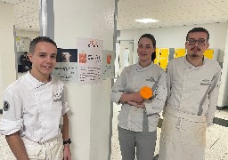 Des élèves du lycée hôtelier du Touquet vendent des biscuits au profit de la SPA de Saint Aubin 