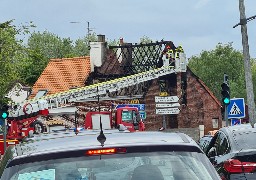 Calais: incendie d'une maison, route de Saint Omer