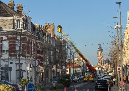 Calais: la grande échelle déployée boulevard Louis Pasteur