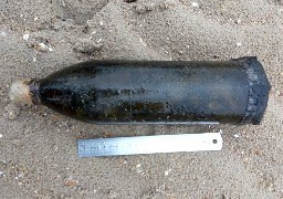 Calais : Un mortier contenant 684g d'explosif en très bon état neutralisé par les plongeurs-démineurs.