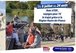 Visitez les Hauts de France en TER pour 1 euro. Les billets en vente dès le 24 juin. 