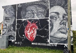 A Calais, une fresque pour inciter au don d'organes, au carrefour Boulevard de l'Egalité et rue de Maubeuge.