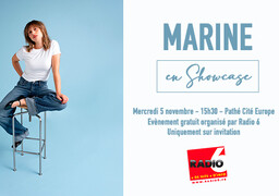Marine en showcase avec Radio 6 le 5 novembre