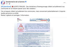 Alerte fraude dans la Somme : la gendarmerie alerte sur une vague de faux mails de notaires