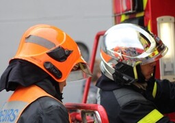 Une maison ravagée par les flammes à Flixecourt. 