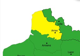 Vigilance jaune pour risque d'inondations dans le Pas de Calais.