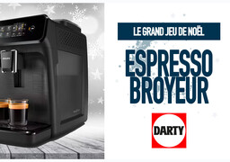 Grand jeu de Noël - Gagnez une Expresso Philips avec Broyeur grâce à Darty Calais et Darty Rang du Fliers