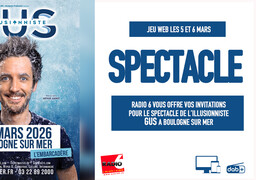 Radio 6 vous offre vos places pour le spectacle de l'illusionniste GUS à Boulogne Sur Mer le 6 mars.