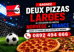Gagnez votre pizza à l'occasion de Norvège - France