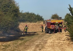 Calais : un feu d’herbes derrière le Fort Nieulay provoque un important panache de fumée visible depuis l’A16