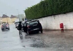 À Rue, l’eau a débordé sous les fortes averses vendredi matin.