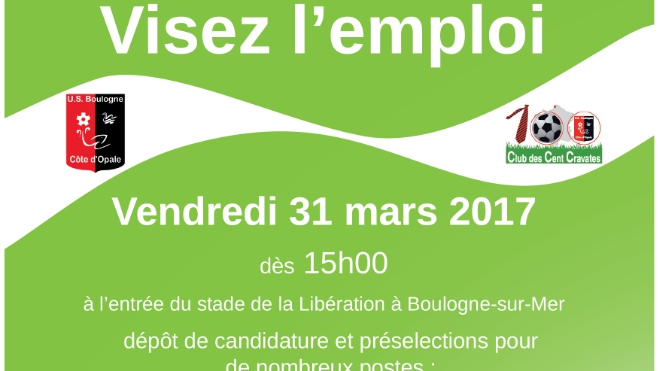 Opération Visez l'emploi, vendredi devant le stade de la Libération à Boulogne sur mer !