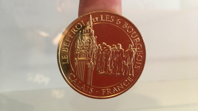5000 pièces à l'effigie de Calais ont été frappées.