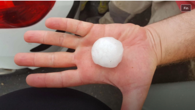 Des grêlons de 5 cm sont tombés hier soir dans le Pas de Calais !