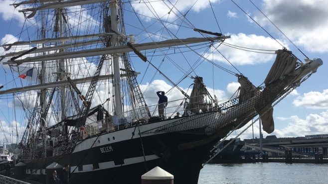 Le Belem est ouvert au public jusqu'à ce soir à Boulogne sur mer.