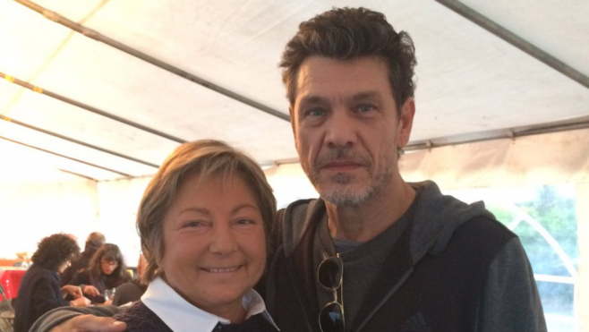 Marc Lavoine en tournage à Calais