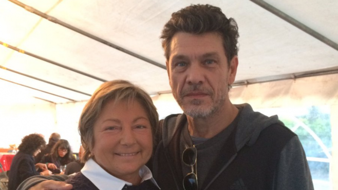 Marc Lavoine en tournage à Calais 