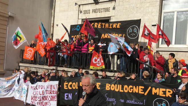 Entre 1000 et 1500 personnes dont des enfants ont défilé mardi matin à Boulogne sur mer !