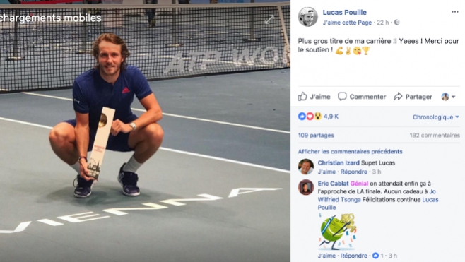 Tennis : le loonois Lucas Pouille est 18ième joueur mondial au classement ATP.