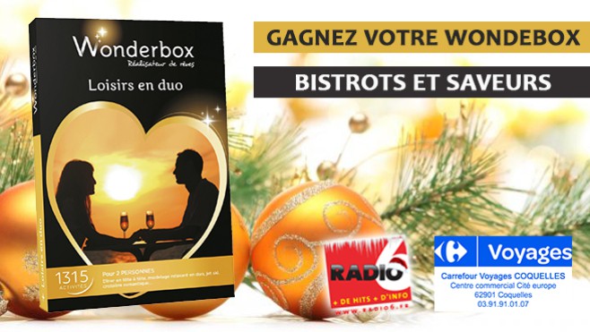 Gagnez votre Wonderbox Loisirs en Duo avec Carrefour Voyages